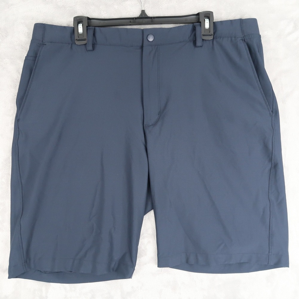 Greg Norman Golf Shorts Mens 40 Navy Blue Performance Stretch Flat Front